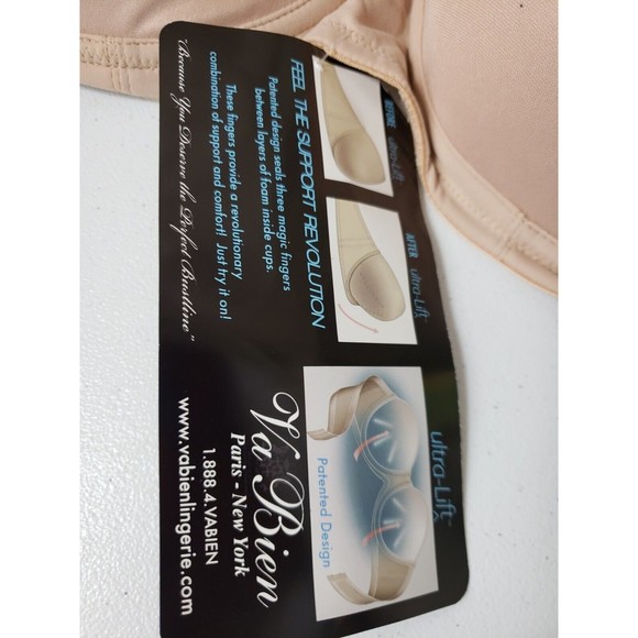 Va Bien Women's Beige Ultra Lift Full Cup Strapless Bra 46C NEW - Picture 4 of 15